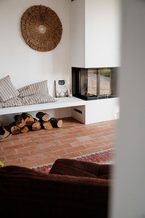 Living room corner fireplace quinta cipreste algarve portugal padel 2