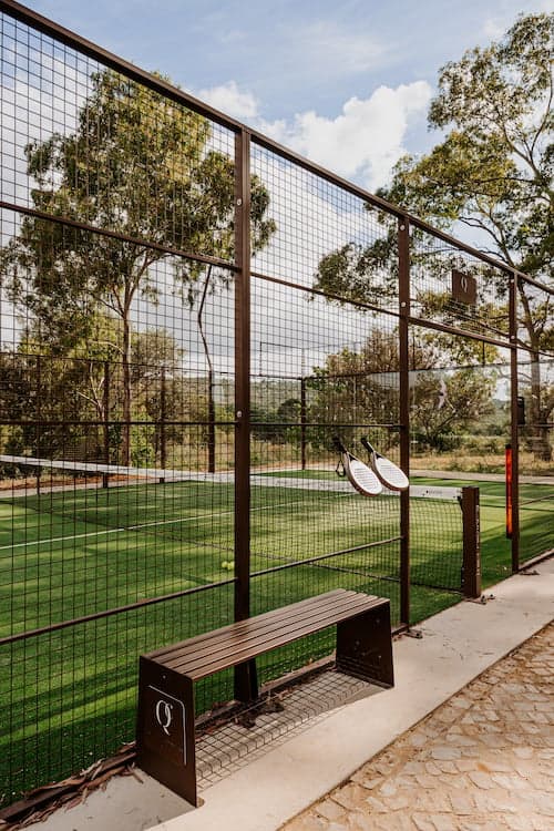 Private padel court net loungers quinta cipreste algarve portugal 2