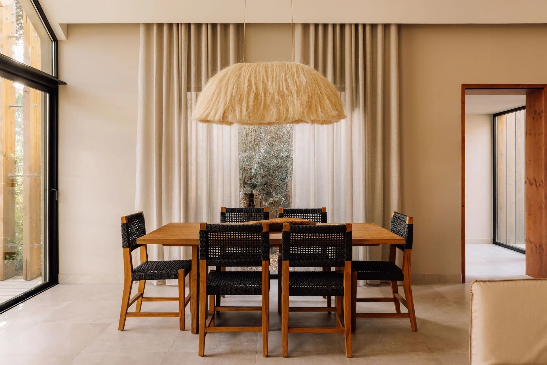 Dining room rattan chairs pendant sublime comporta portugal padel