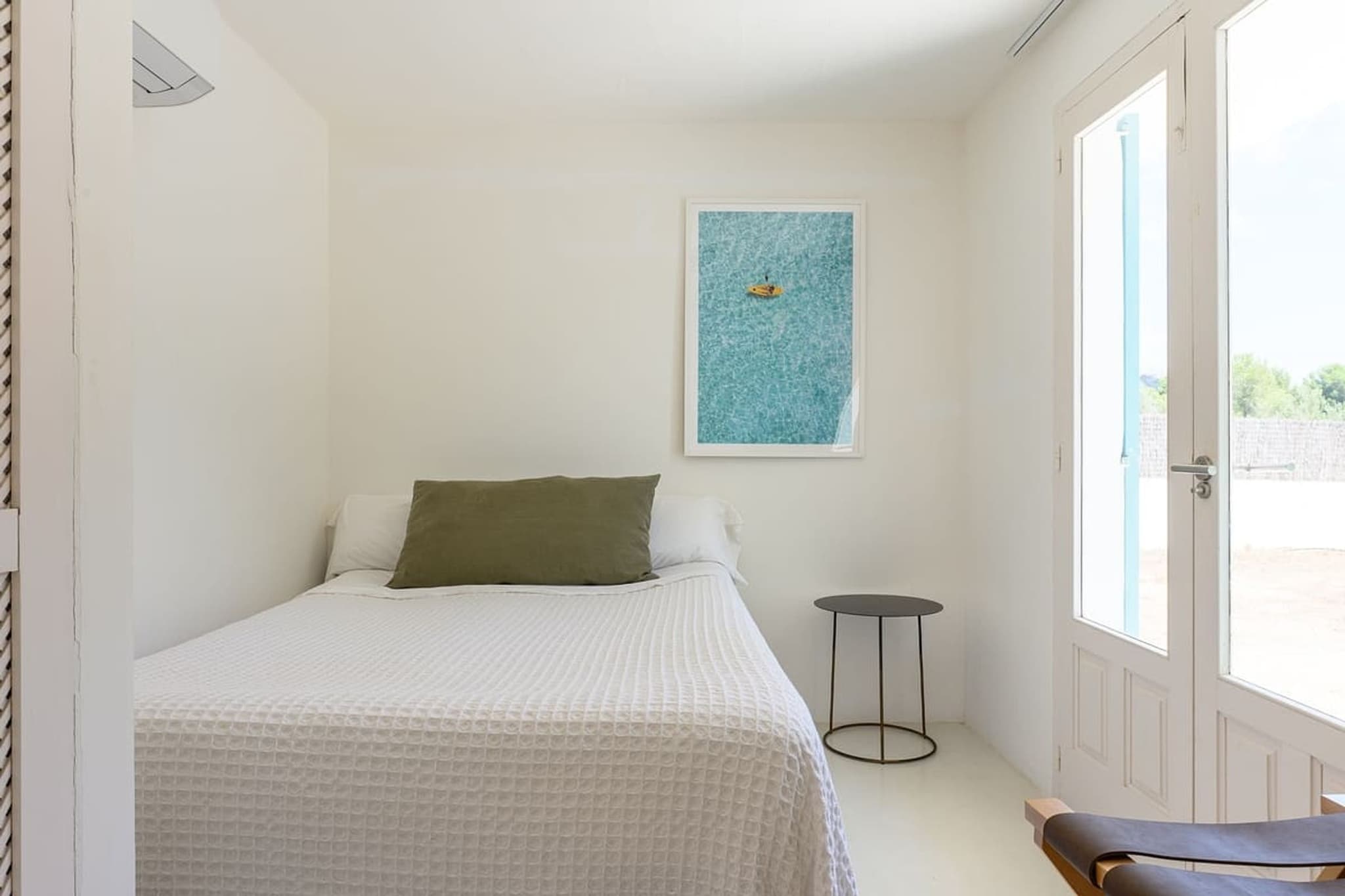 Bedroom pool print art villa cami ibiza spain padel