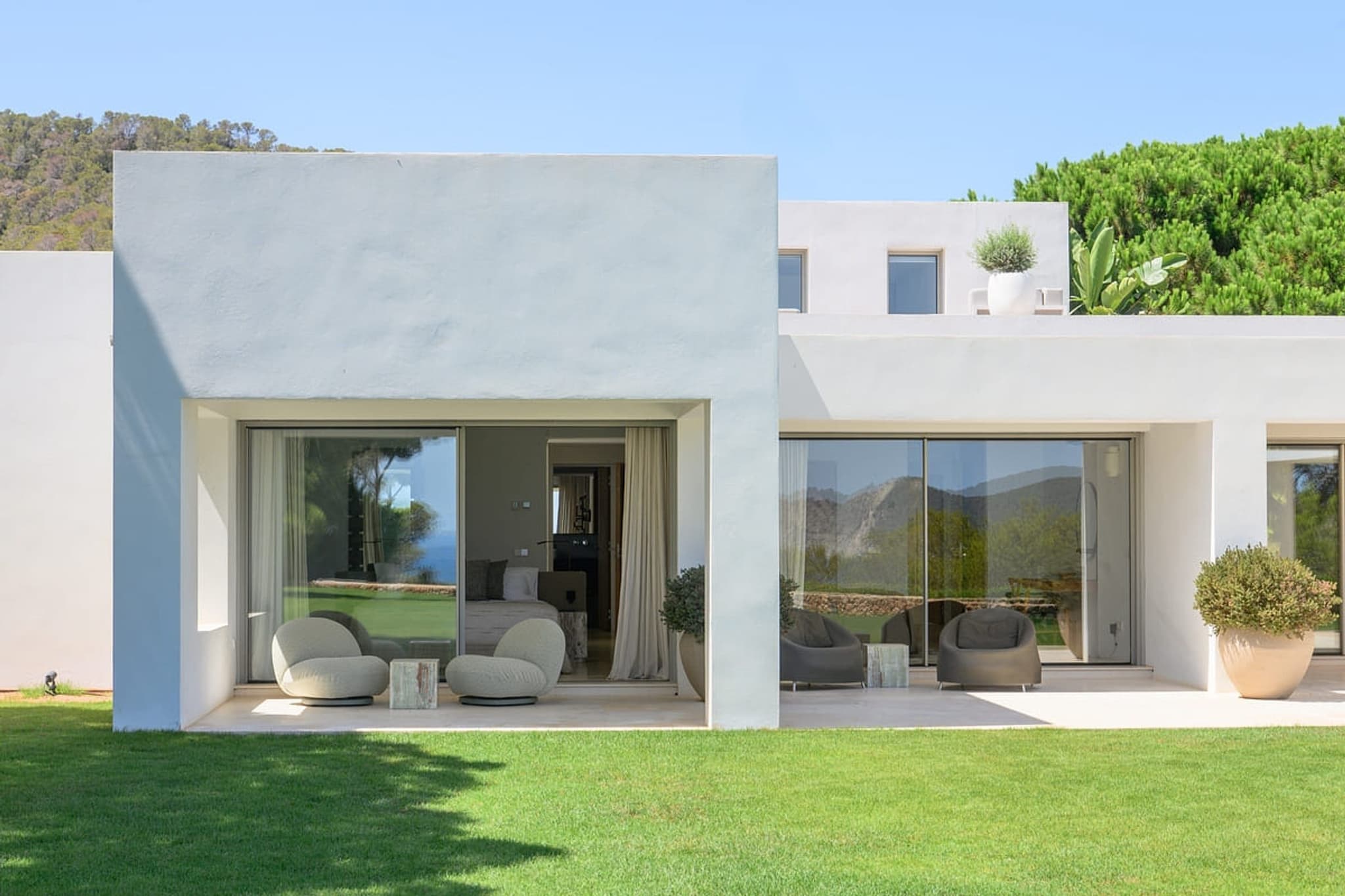 Loungers on the villa terrace